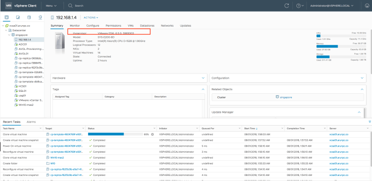 esxi version and vcenter dashboard.png